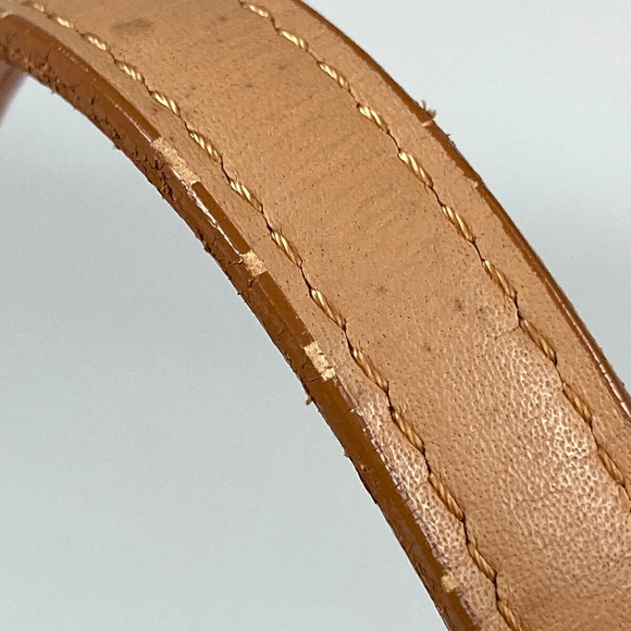 Burberry Check Pattern Leather Handbag Beige - Picture 3 of 5